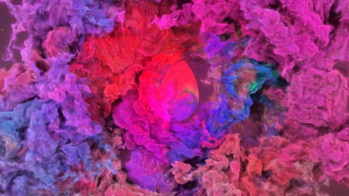 Dynamic Colorful Smoke Logo Reveal