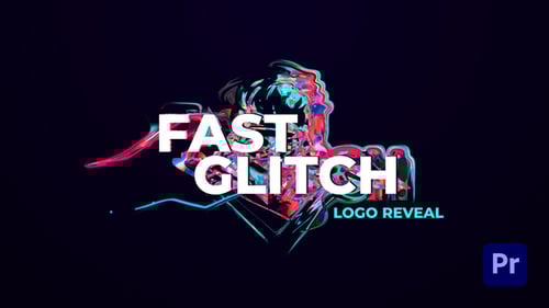 Fast Glitch Logo Reveal