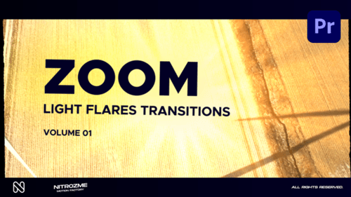 Light Flares Zoom Transitions Vol. 01 for Premiere Pro