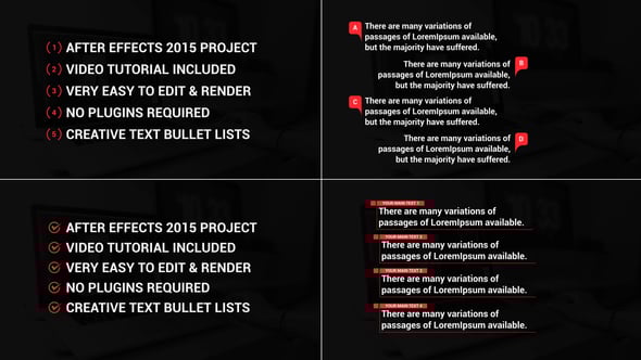 Modern Text Bullet Lists, Elements ft. text bullets & key points - Envato