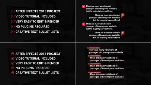 Modern Text Bullet Lists
