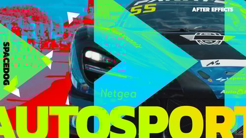 Fast-Paced Racing Intro and Slideshow with Glitch Effects