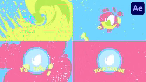 Dynamic Liquid Splash Logo Reveal with Animated Tagline