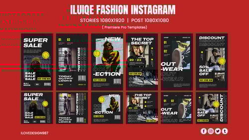 Iluiqe Fashion Instagram Template | MOGRT File
