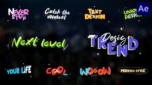 Vibrant Animated Titles with Artistic Splash and Kinetic Effects