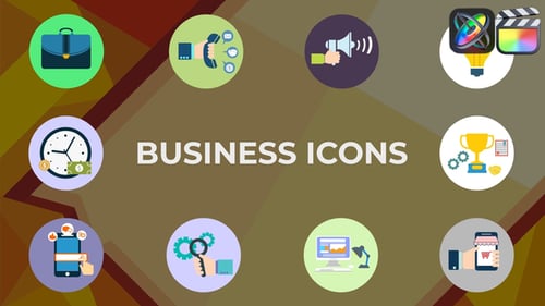 Flat Animated Business Icon Pack