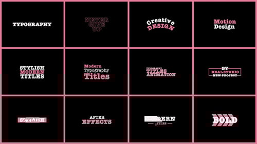 Typography Titles | AE