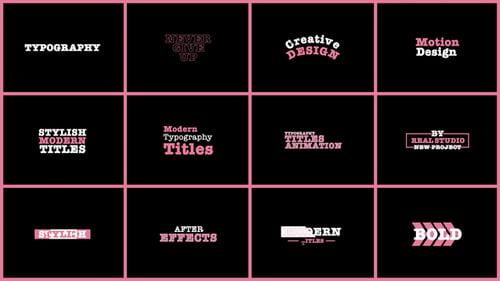 Typography Titles | Mogrt