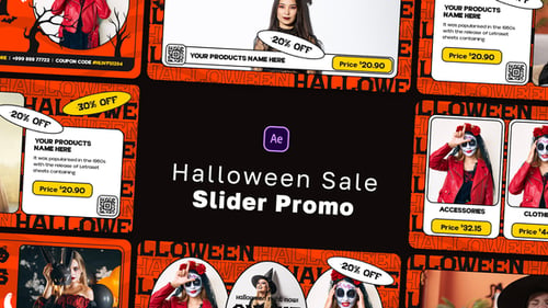 Promoción Slider de rebajas de Halloween