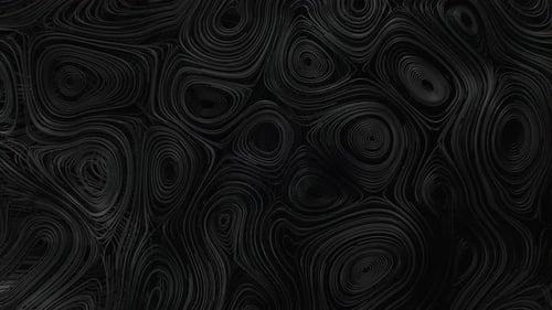 Schwarze topographische Kreislinien mit laufendem Matrixcode