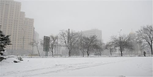 Stadt im Winter