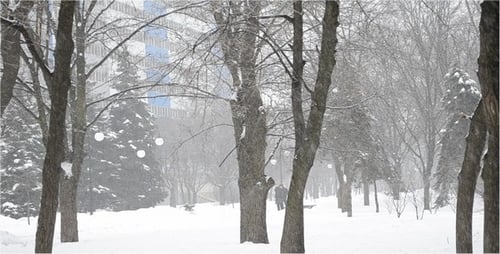 Stadt im Winter 2
