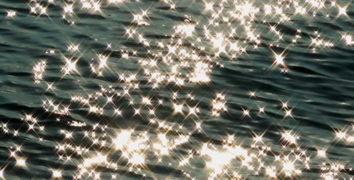 Sparkling Ocean Water Surface in Bright Sunlight
