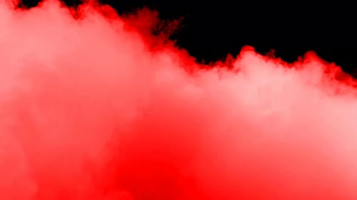 Dynamic Red Smoke Against Black Backdrop