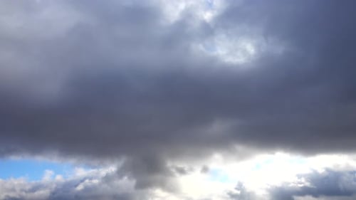 Dramatic Grey Clouds Moving Slowly Across the Sky