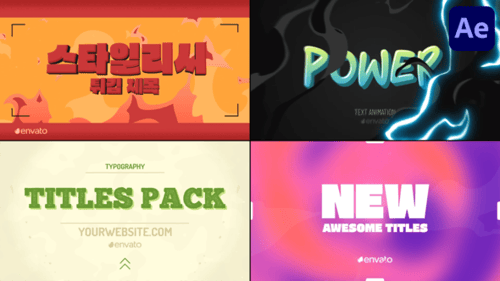 Action Typography Titles for After Effects