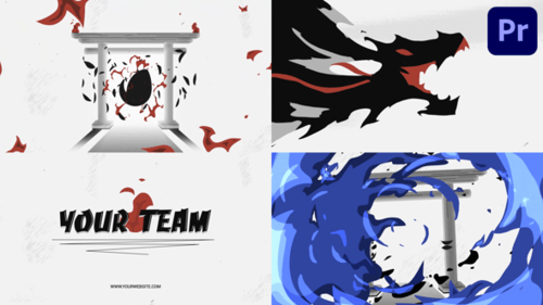 Dynamic Fire Dragon Logo Intro Animation with Fluid Reveal