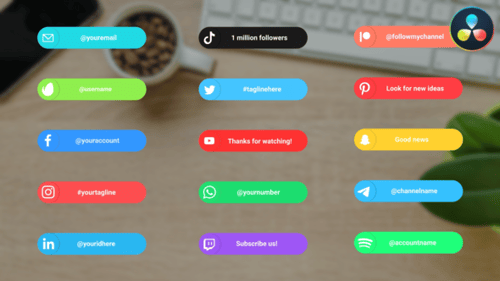Social Media Lower Thirds | DaVinci Resolve