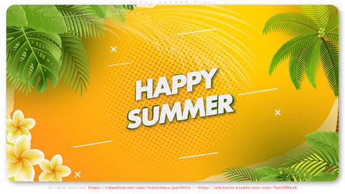 Vibrant Summer Holiday Tropical Slideshow Opener