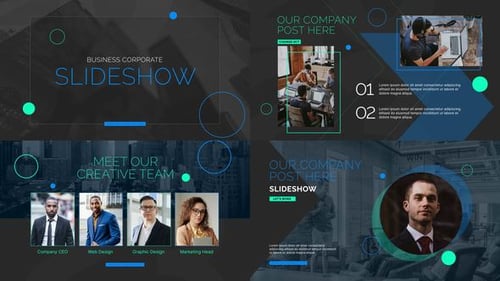 Dynamic Business Presentation with Modern Corporate Titles and Slides