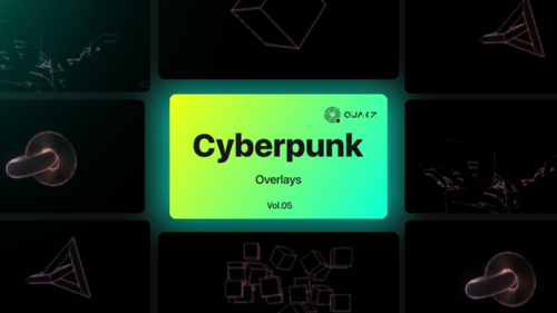 Animated Futuristic Glitch Overlays Pack with Digital Geometry
