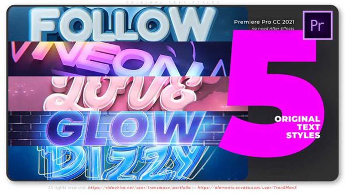 Original Text Styles, Elements ft. 3d text & 3d text design - Envato