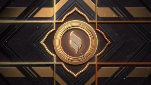Opulent Gold Black Geometric Logo Reveal Intro