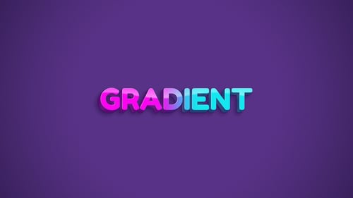 Dynamic 3D Gradient Text Title Animations