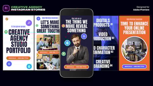 Creative Agency Instagram Stories MOGRT