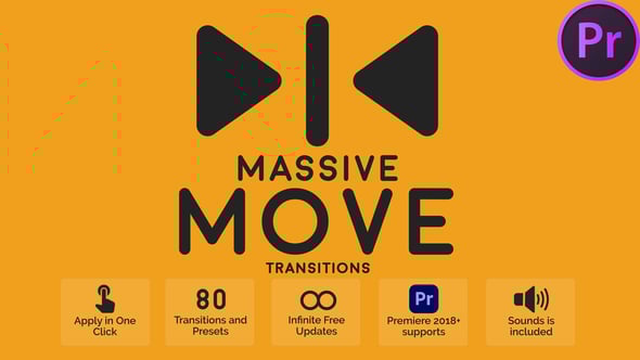Massive Move Transitions, Elements ft. 3d & action - Envato