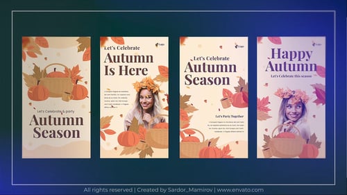 Animated Autumn Season Social Media Stories