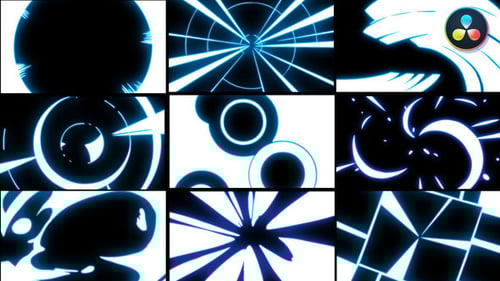 Energetic Hand-Drawn Transitions Pack with Glowing Effects