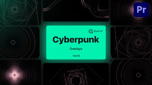 Cyberpunk Overlays for Premiere Pro Vol. 03