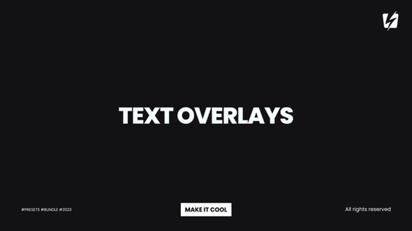 Text Overlays, Elements ft. subtitles & after effects - Envato