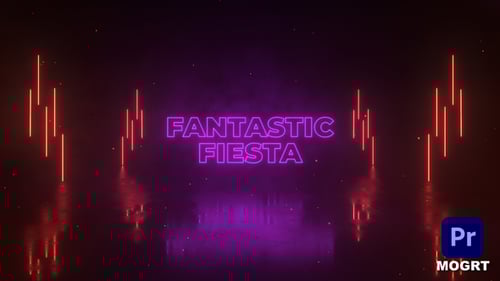 Neon Light Titles Promo MOGRT