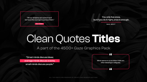 Modern Animated Quote Titles for Text Presentation