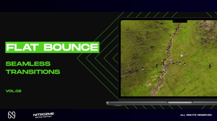 Dynamic Glitch and Flat Bounce Video Transitions, Elements ft ...