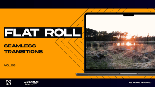 Modern Seamless Flat Roll Video Transitions Pack