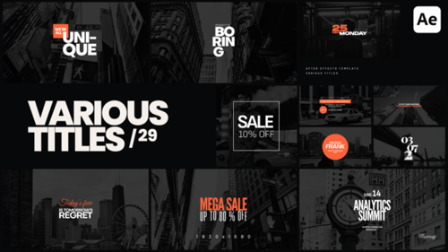 Dynamic Modern Text Titles and Lower Thirds Pack