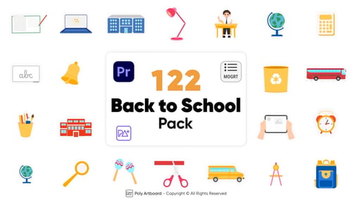 Elementos de regreso a clases para Premiere Pro