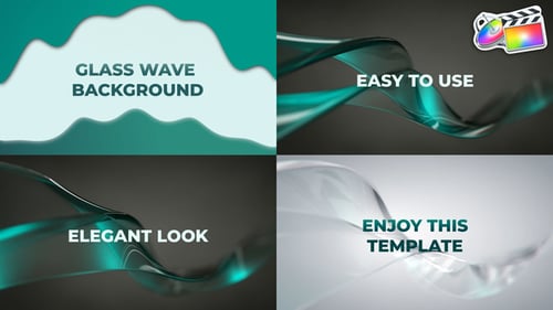 Abstract Glass Wave Animation Background with Elegant Fluid Motion