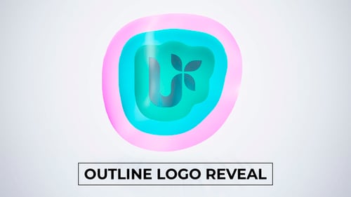 Clean Minimal Outline Logo Reveal Intro Animation