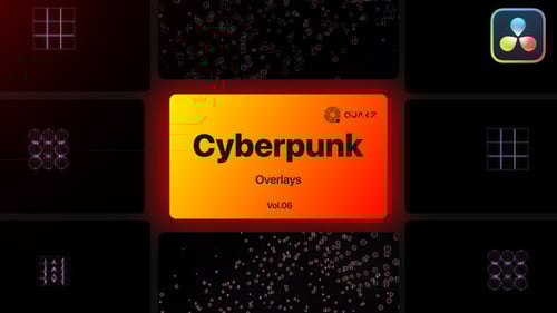 Superposiciones de Cyberpunk para DaVinci Resolve Vol. 06