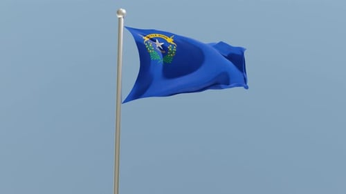 Bandera de Nevada en asta.