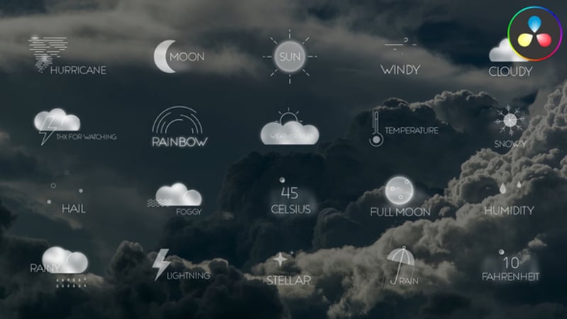 24 Animated Weather Icons, Elements ft. weather & animated - Envato