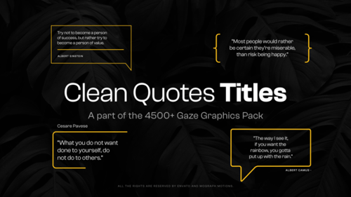 Clean Quotes Text Titles II