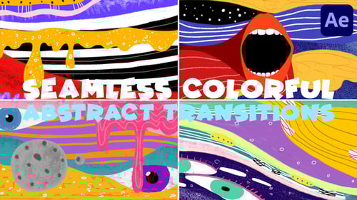 Seamless Colorful Abstract Transitions | After Effects