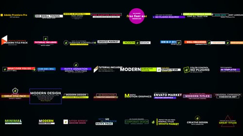 Modern Animated Minimal Titles Pack