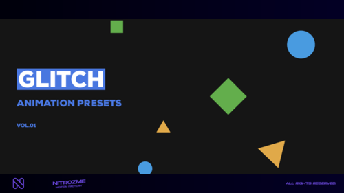 Glitch Transition and Motion Presets Pack