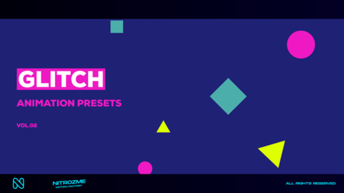 Préréglages Glitch Motion, volume 02